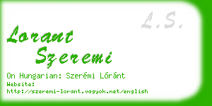 lorant szeremi business card